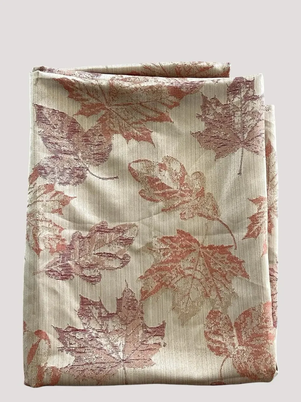 Better Homes Harvest Fall Leaves Tablecloth Autumn Damask 52x70 Beige Orange Red